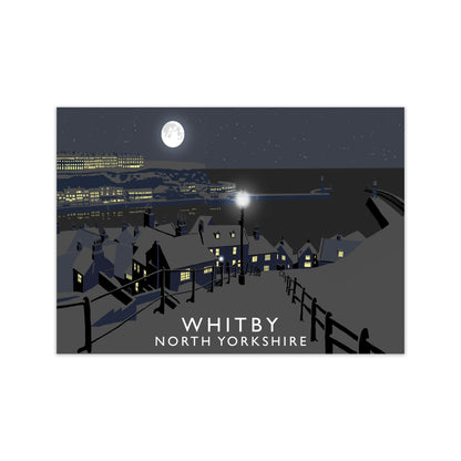 Whitby Travel Art Print by Richard O'Neill, Framed Wall Art Print Only
