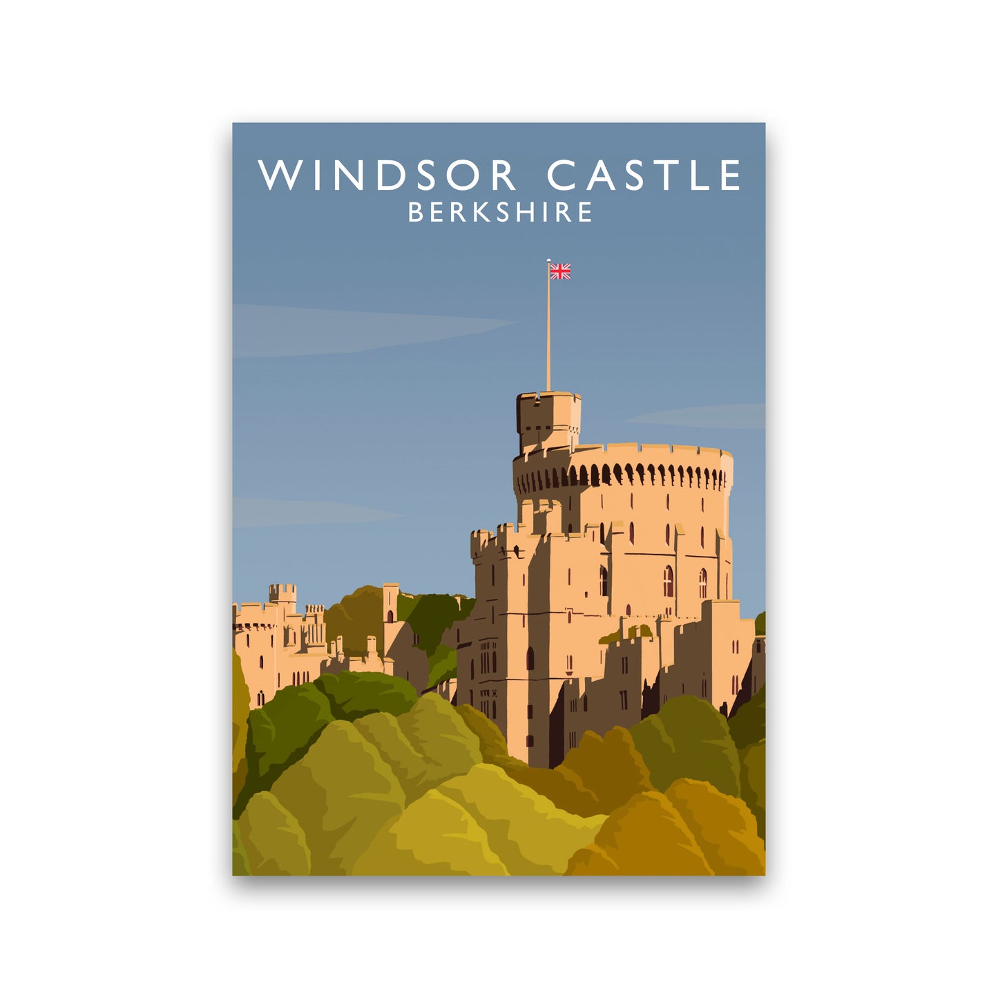 Windsor Castle Berkshire Travel Art Print by Richard O'Neill Print Only