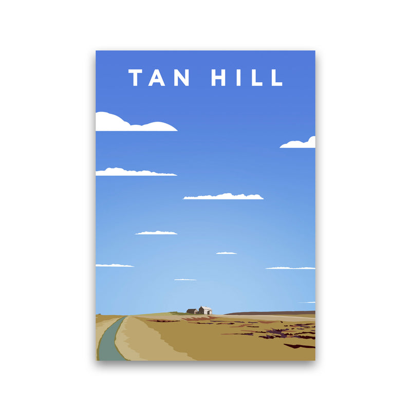Tan Hill Travel Art Print by Richard O'Neill, Framed Wall Art Print Only