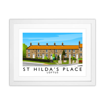St Hilda's Place Art Print by Richard O'Neill White Grain