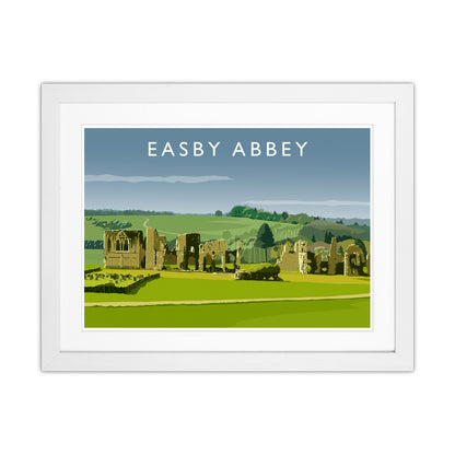 Easby Abbey Art Print by Richard O'Neill White Grain