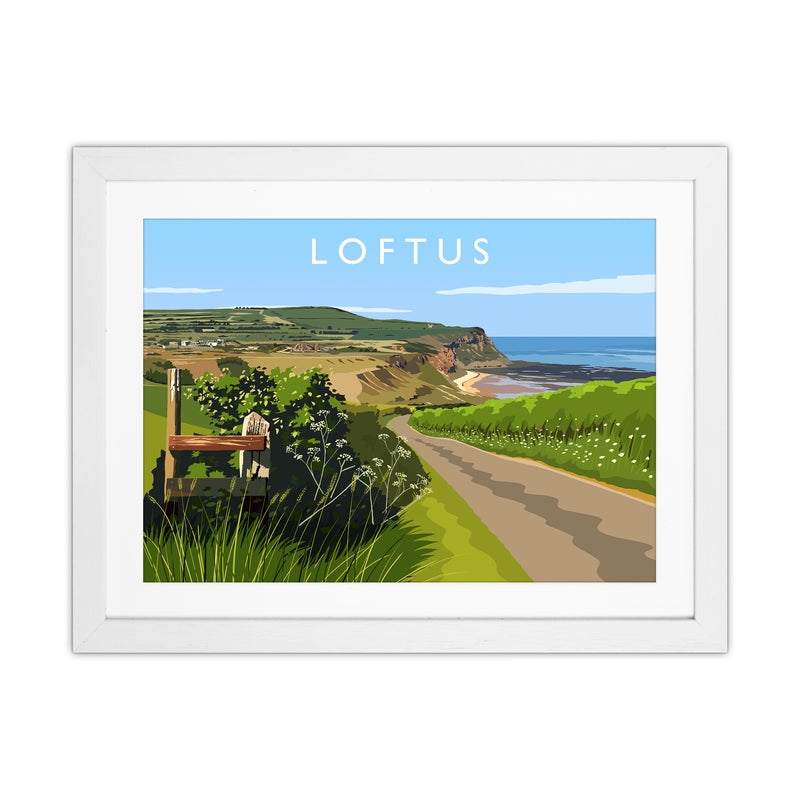 Loftus Travel Art Print by Richard O'Neill White Grain