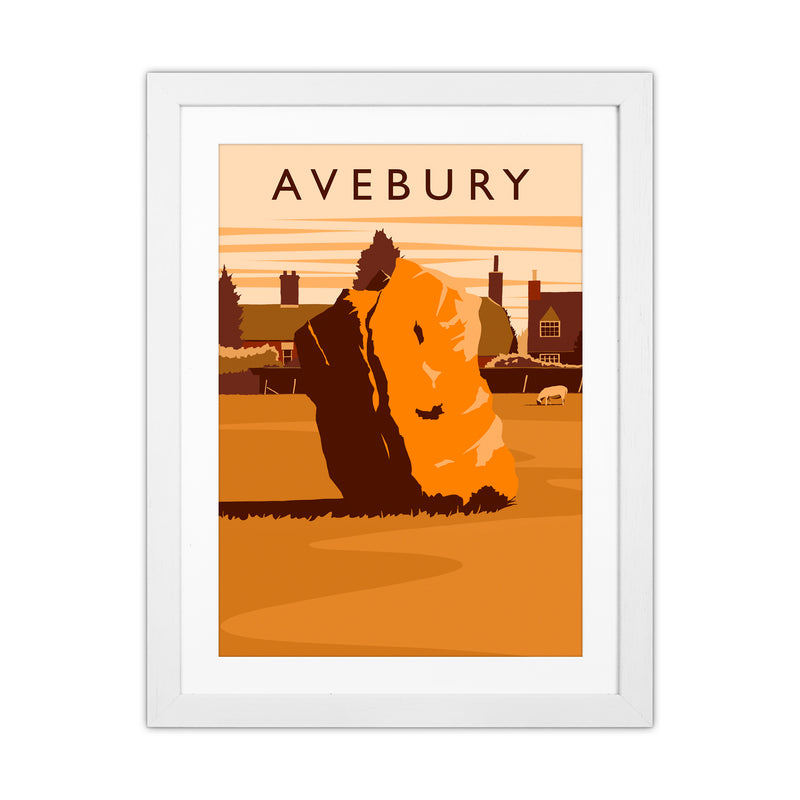 Avebury portrait Travel Art Print by Richard O'Neill White Grain