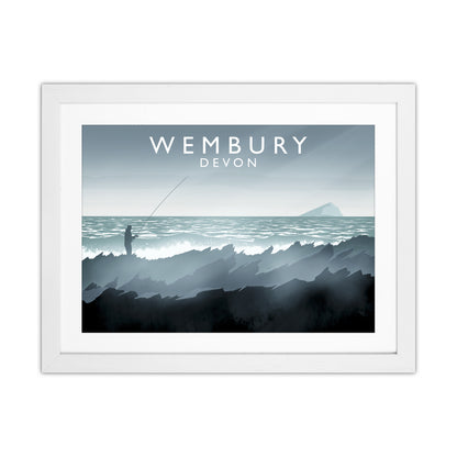 Wembury Travel Art Print by Richard O'Neill White Grain