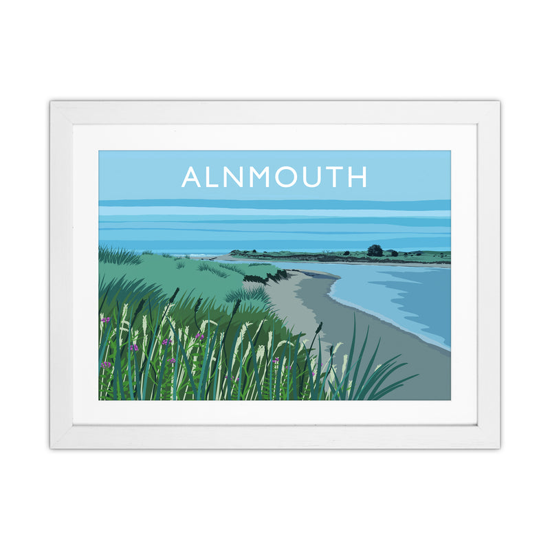 Alnmouth Travel Art Print by Richard O'Neill White Grain
