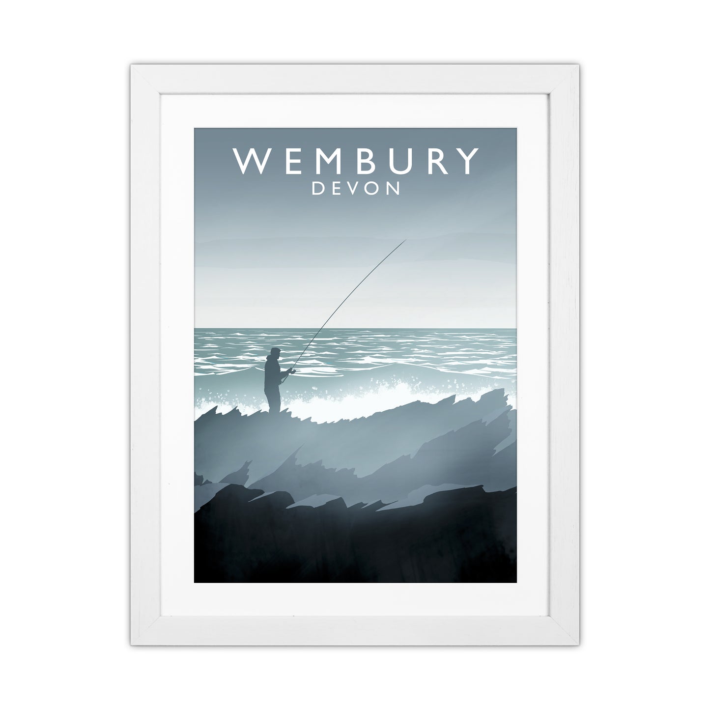Wembury portrait Travel Art Print by Richard O'Neill White Grain