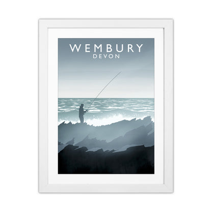 Wembury portrait Travel Art Print by Richard O'Neill White Grain