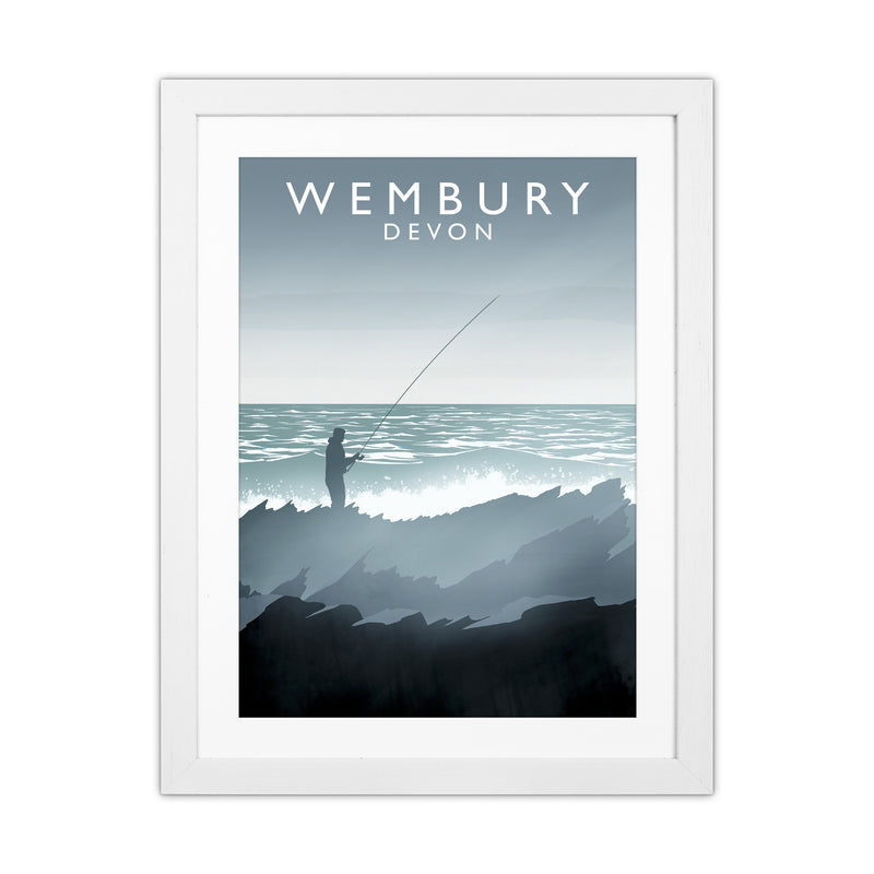 Wembury portrait Travel Art Print by Richard O'Neill White Grain