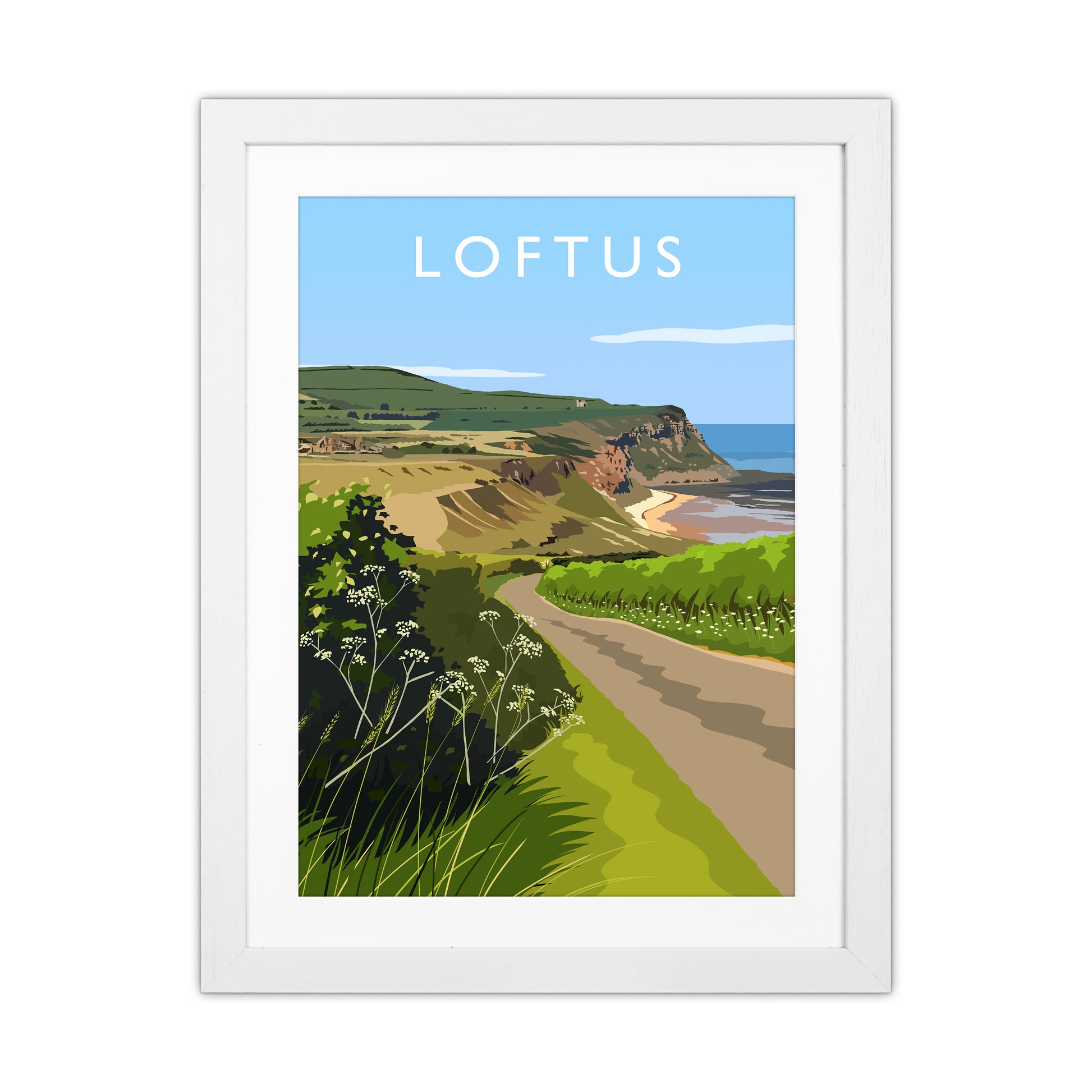 Loftus portrait Travel Art Print by Richard O'Neill White Grain