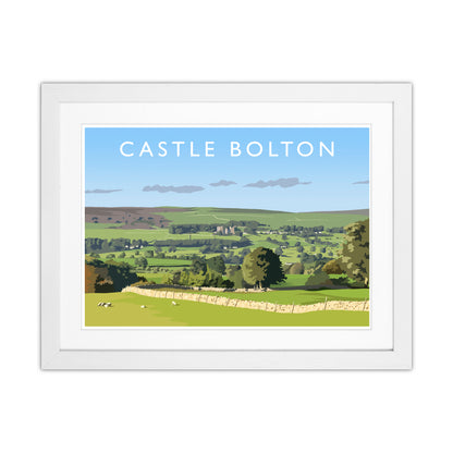 Castle Bolton Travel Art Print by Richard O'Neill White Grain