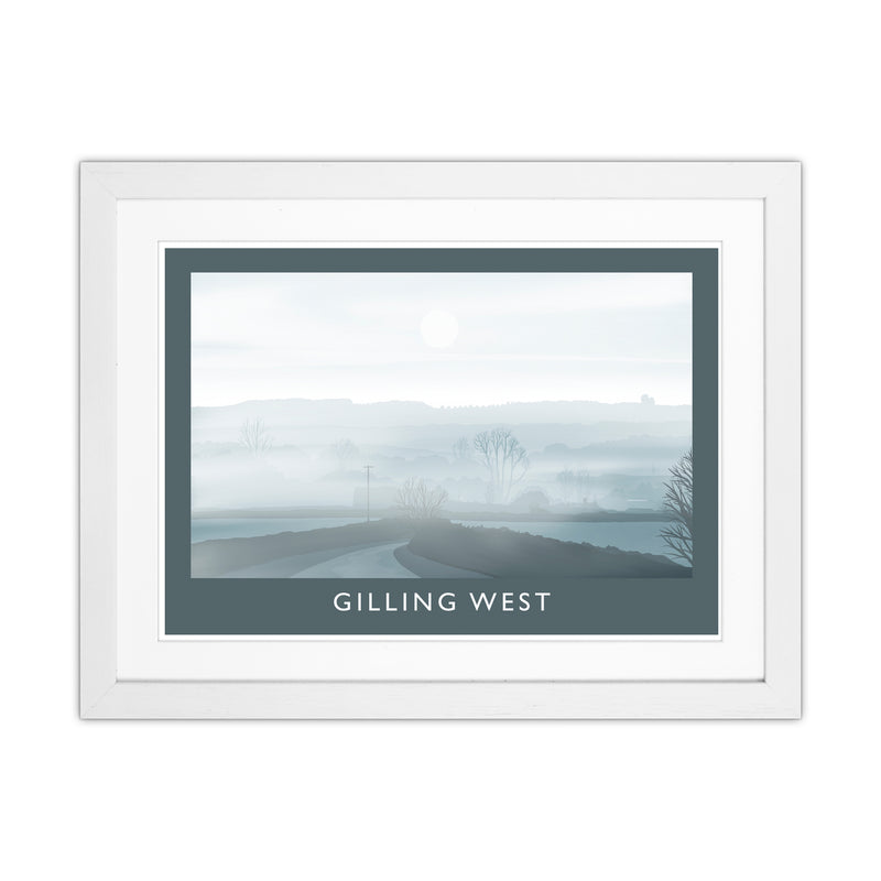 Gilling West (Winter) Travel Art Print by Richard O'Neill White Grain