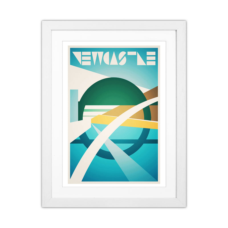 Newcastle 2 Travel Art Print by Richard O'Neill White Grain