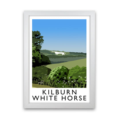Kilburn White Horse by Richard O'Neill Yorkshire Art Print White Grain