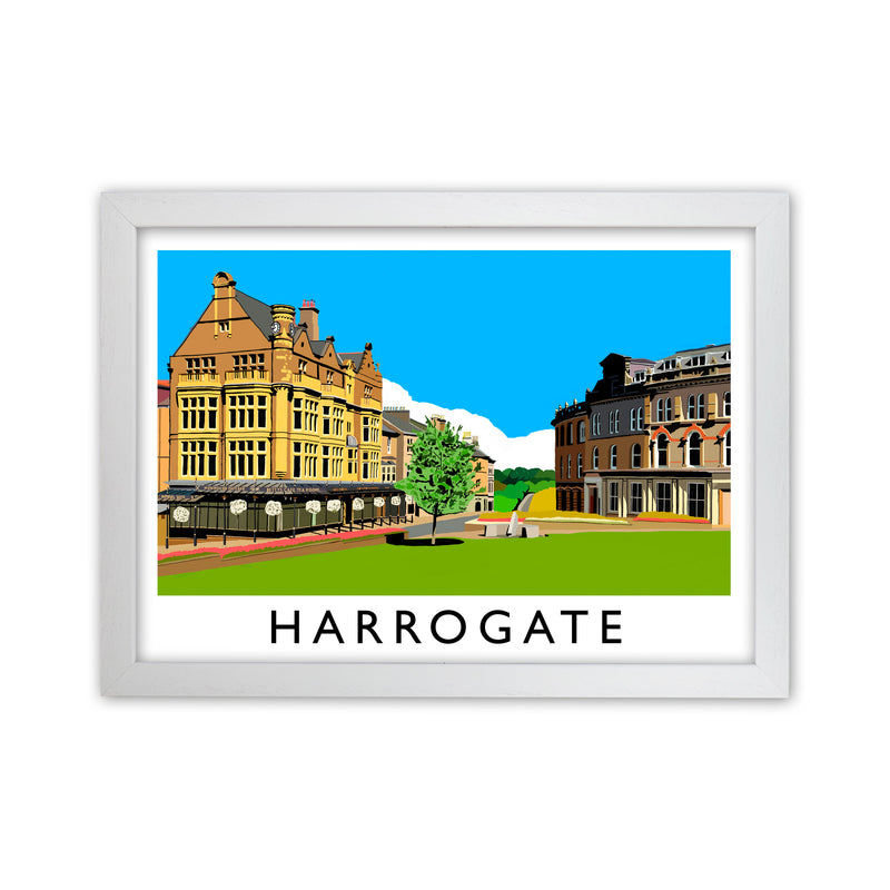 Harrogate Travel Art Print by Richard O'Neill, Framed Wall Art White Grain