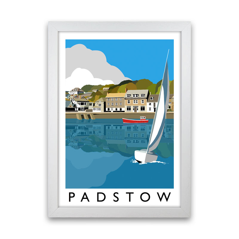 Padstow Framed Digital Art Print by Richard O'Neill, Framed Wall Art White Grain