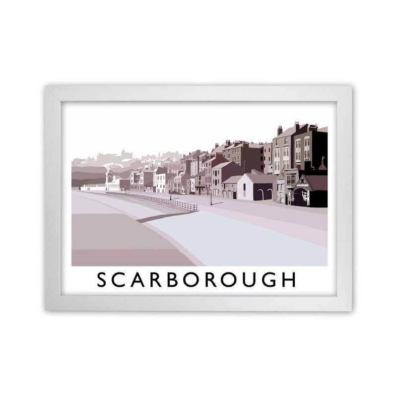 Scarborough Travel Art Print by Richard O'Neill, Framed Wall Art White Grain