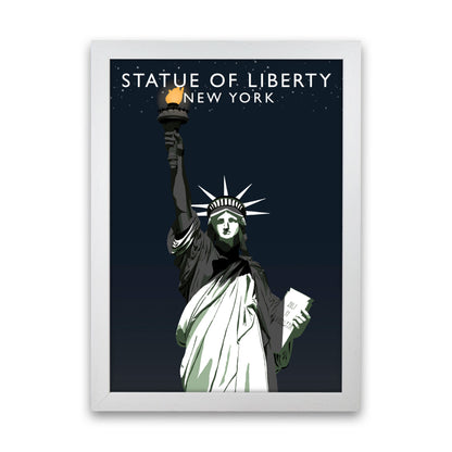 Statue of Liberty New York Art Print by Richard O'Neill White Grain
