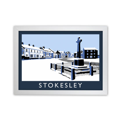 Stokesley Travel Art Print by Richard O'Neill, Framed Wall Art White Grain