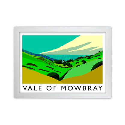 Vale of Mowbray Travel Art Print by Richard O'Neill, Framed Wall Art White Grain