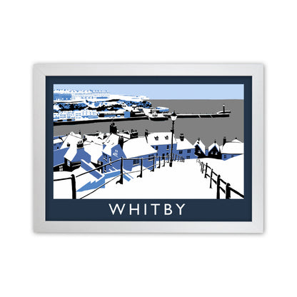 Whitby Travel Art Print by Richard O'Neill, Framed Wall Art White Grain