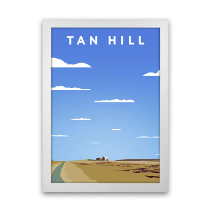 Tan Hill Travel Art Print by Richard O'Neill, Framed Wall Art White Grain