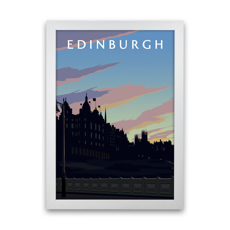 Edinburgh Art Print by Richard O'Neill White Grain