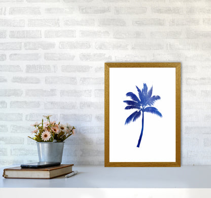 Blue Palm Tree Art Print by Seven Trees Design