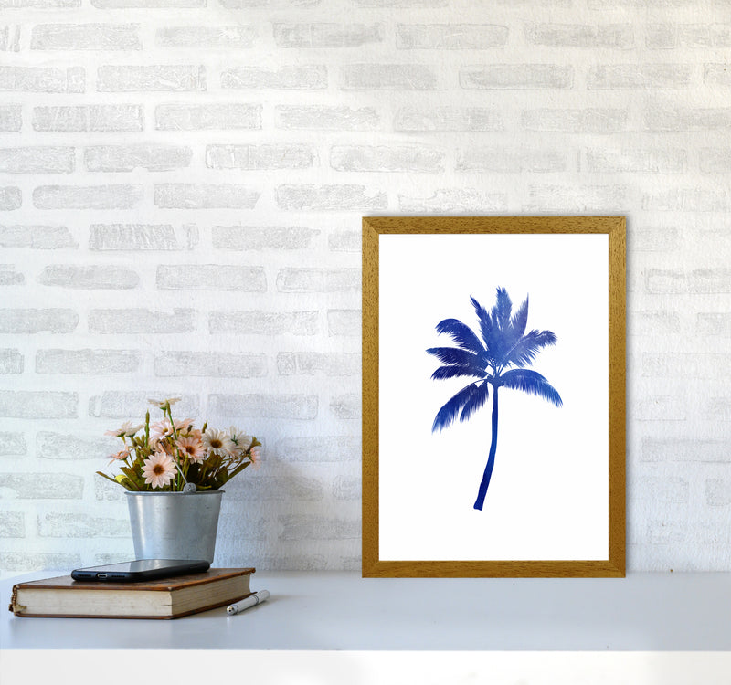 Blue Palm Tree Art Print by Seven Trees Design