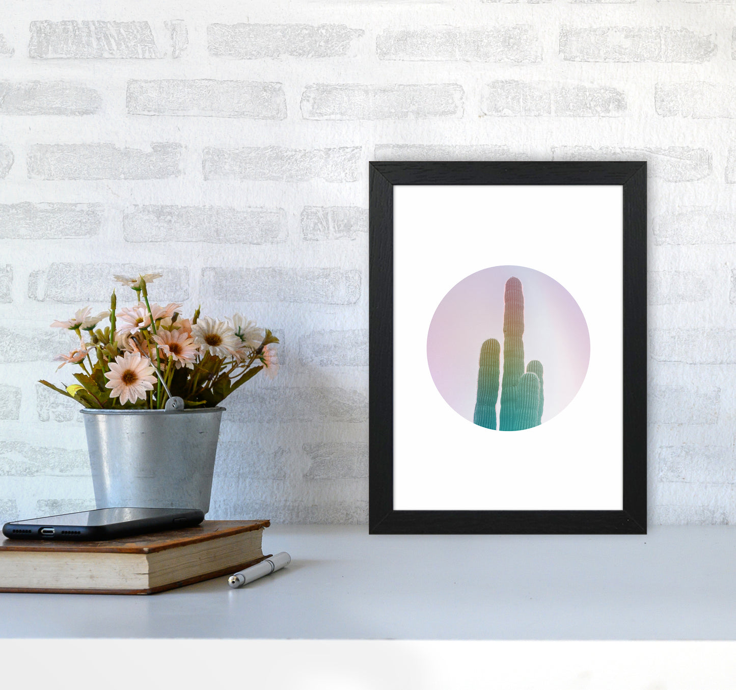 Circular Cacti Art Print by Seven Trees Design