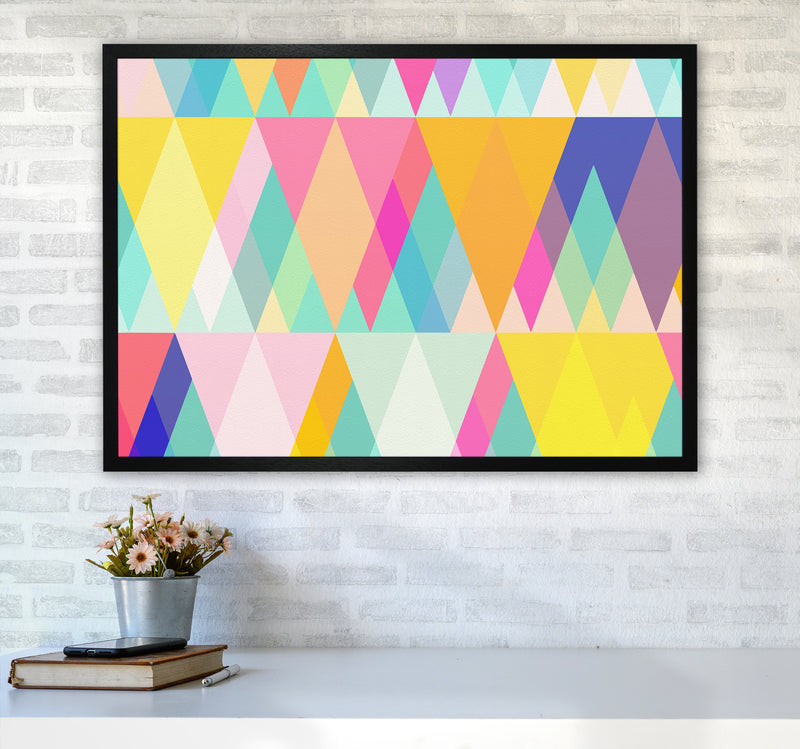 Happy Geometry Abstract Art Print by Seven Trees Design