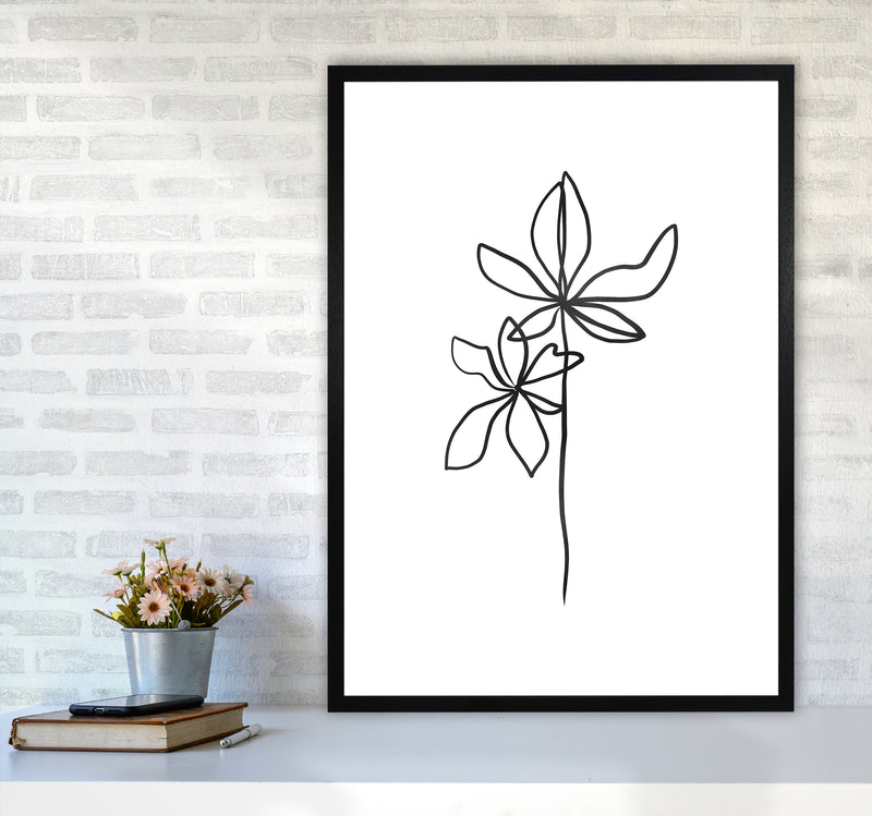 Lines Leaves I Art Print by Seven Trees Design A1 White Frame