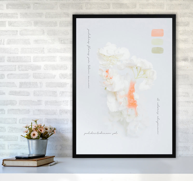 Modern Vintage Botanic Art Print by Seven Trees Design A1 White Frame