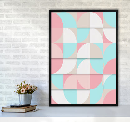 The Scandinavian Geometry Art Print by Seven Trees Design A1 White Frame