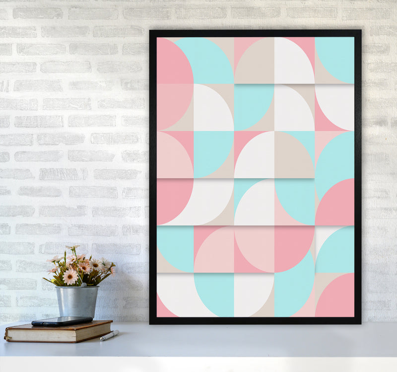 The Scandinavian Geometry Art Print by Seven Trees Design A1 White Frame