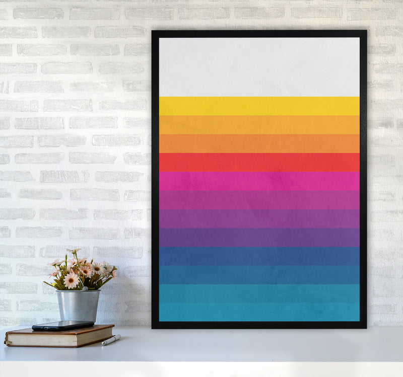Vintage Retro Lines Art Print by Seven Trees Design