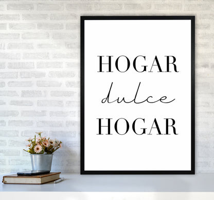 Home Sweet Home (spanish) Art Print by Seven Trees Design A1 White Frame