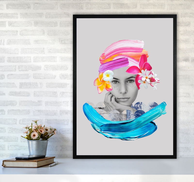Imagination Girl Art Print by Seven Trees Design A1 White Frame