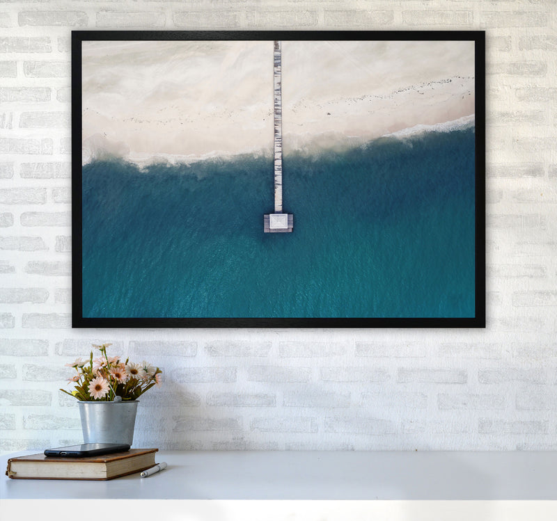 The bay from the sky Art Print by Seven Trees Design A1 White Frame