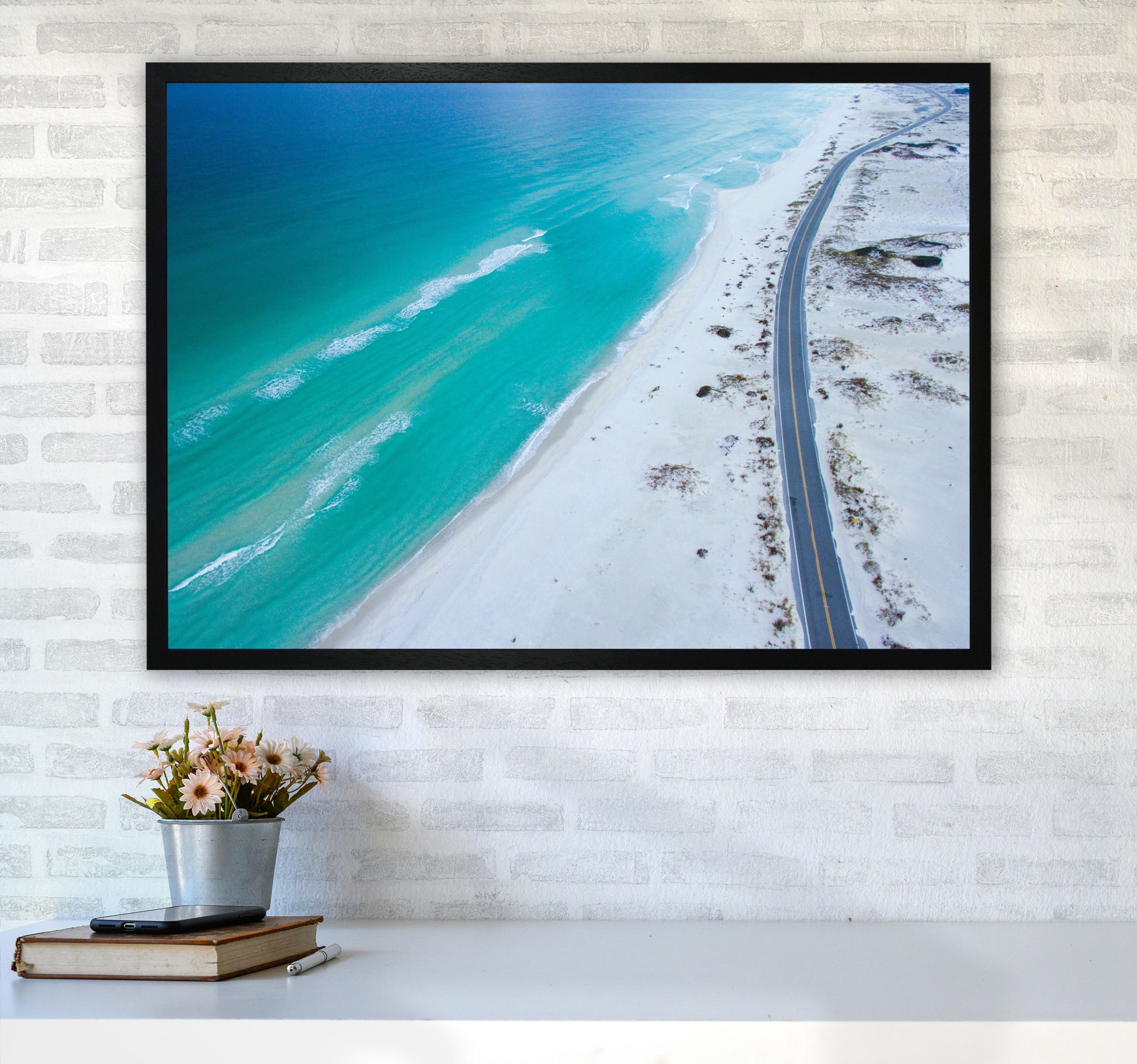 The View Art Print by Seven Trees Design A1 White Frame