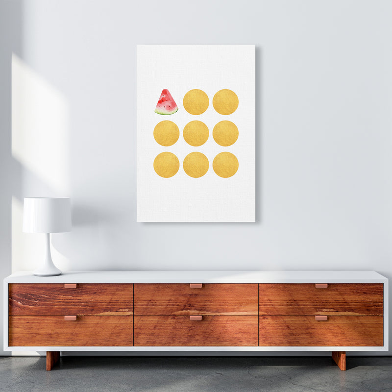 Gold Watermelon Kitchen Art Print by Seven Trees Design A1 Canvas
