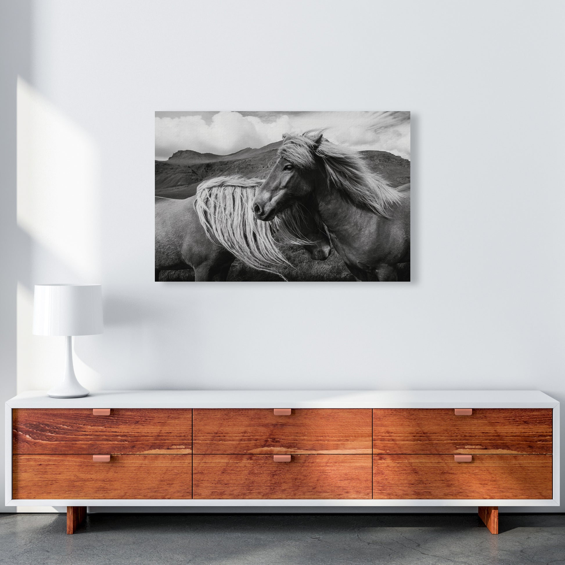 Horses In The Sky Photography Art Print by Seven Trees Design A1 Canvas