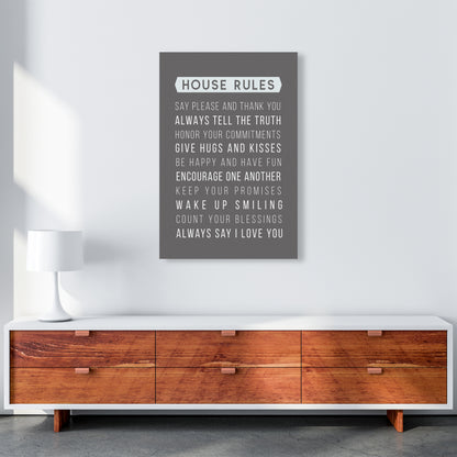 House Rules Quote Art Print by Seven Trees Design A1 Canvas