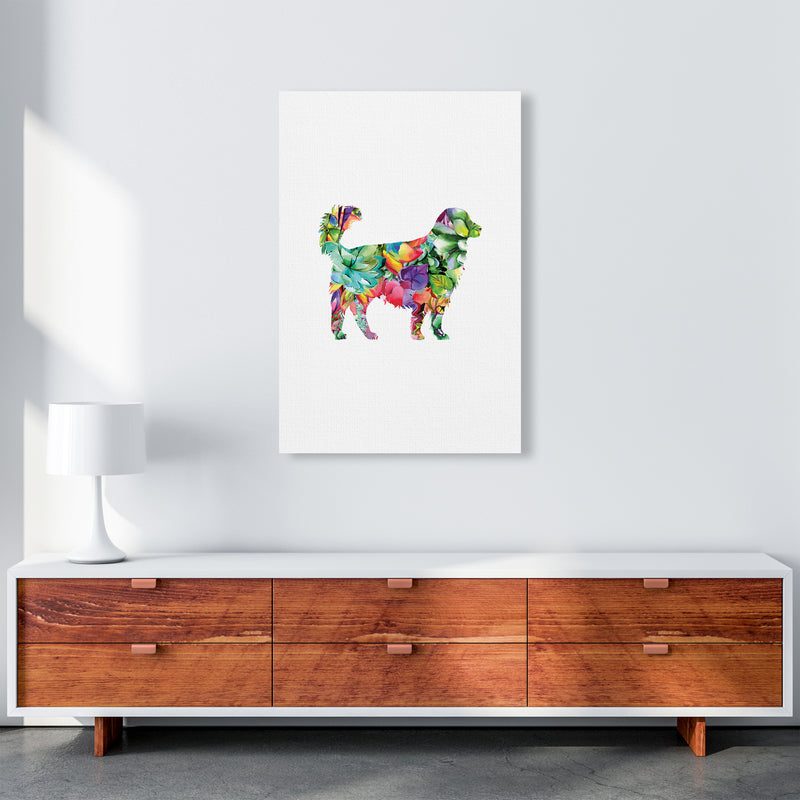 Succulents Dog Animal Art Print by Seven Trees Design A1 Canvas