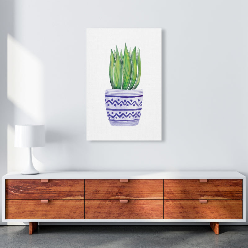 The Blue Succulent Art Print by Seven Trees Design A1 Canvas