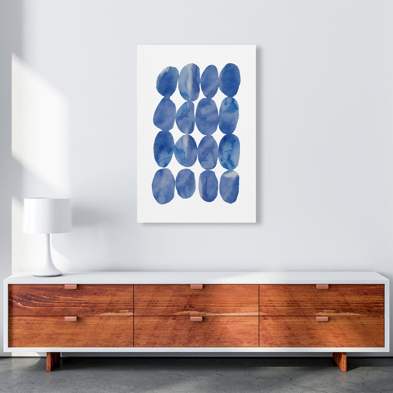 Watercolor Blue Stones Art Print by Seven Trees Design A1 Canvas