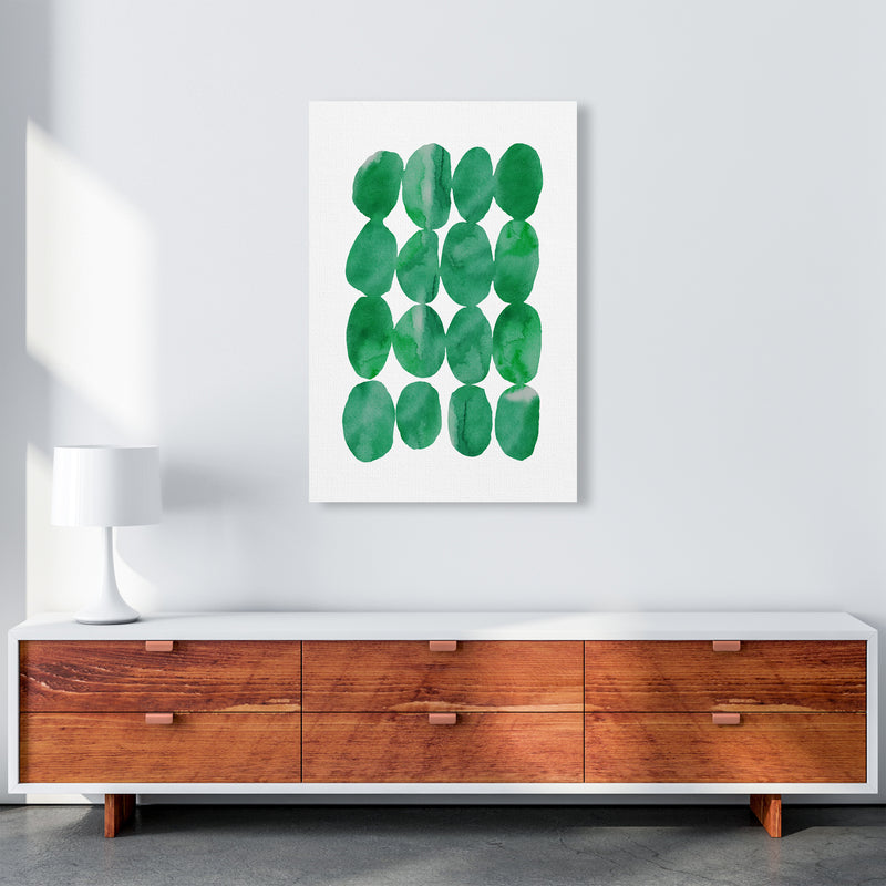 Watercolor Emerald Stones Art Print by Seven Trees Design A1 Canvas