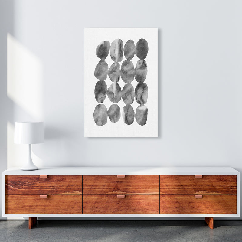 Watercolor Grey Stones Art Print by Seven Trees Design A1 Canvas