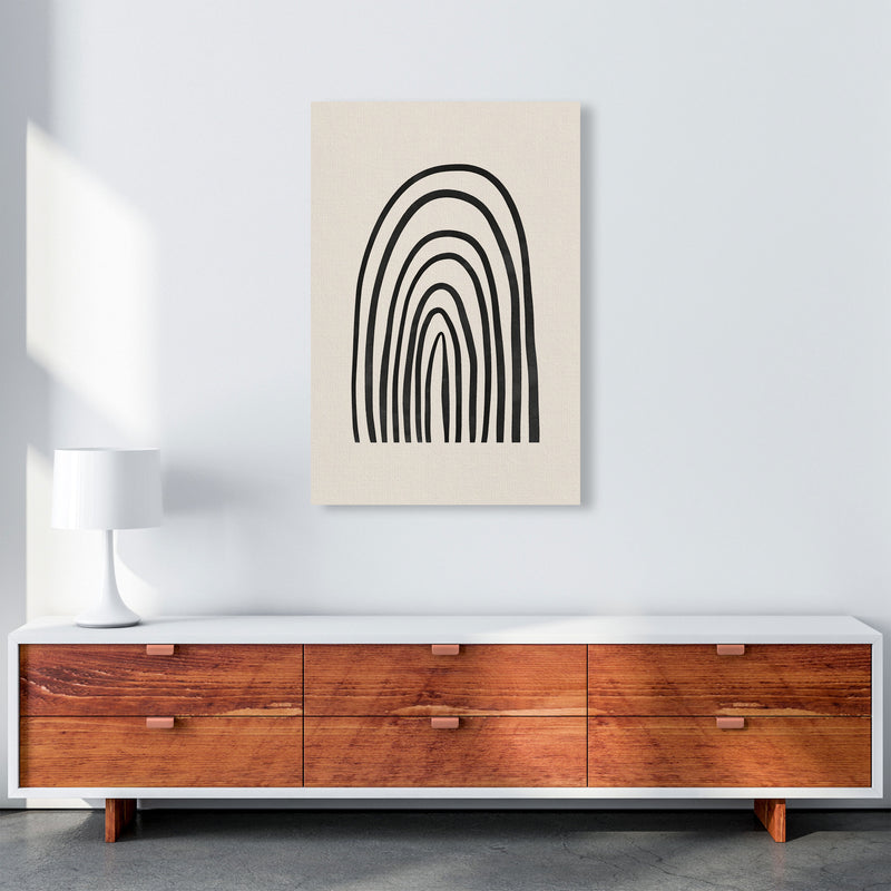 Black Watercolor Rainbow Art Print by Seven Trees Design A1 Canvas