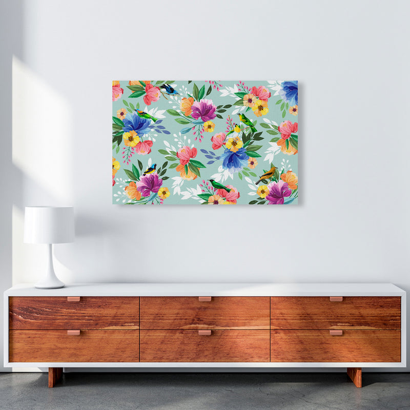 flowers birds Art Print by Seven Trees Design A1 Canvas