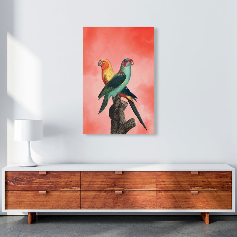The Birds and the pink sky I Art Print by Seven Trees Design A1 Canvas